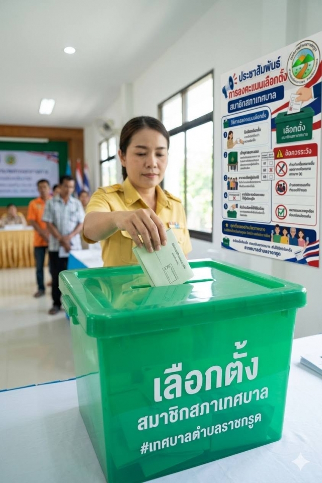 ประชาสัมพันธ์การลงคะแนนเลือกตั้ง(ซ่อม)สมาชิกสภาเทศบาล เขต 2