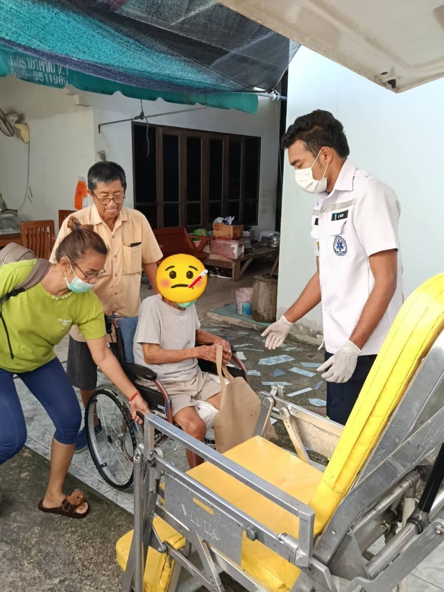 งานป้องกันและบรรเทาสาธารณภัย เทศบาลตำบลราชกรูด [ออกรับผู้ป่วย]