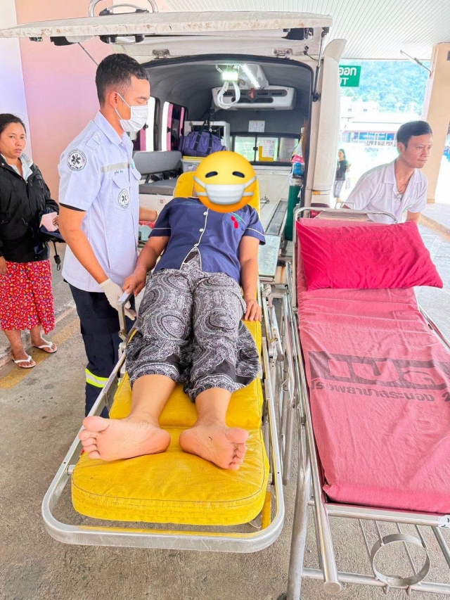 ออกรับผู้ป่วยเพศหญิง อายุ 35 ปี จากโรงพยาบาลส่งเสริมสุขภาพตำบลราชกรูด