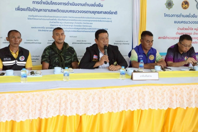 เข้าร่วมการประเมินการดำเนินโครงการตำบลยั่งยืนเพื่อแก้ไขปัญหายาเสพติดแบบครบวงจร ตามยุทธศาสตร์ชาติ